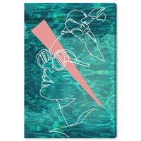 Wynwood Studio Canvas Wave Bave Bable Mase and Glam Apcomes Wall Art Canvas Print Blue Turquoise 16x24
