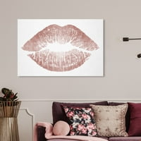 Wynwood Studio Mase and Glam Wall Art Canvas Prints 'Rose Gold Cold Kiss ’усни - розови, бели