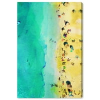 Авенија на пистата Наутичка и крајбрежна wallидна уметност платно го отпечати италијанското летно сонце “крајбрежно - сино, жолто
