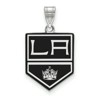 Логорт НХЛ Лос Анџелес кралеви Стерлинг сребрен голем емајл приврзок