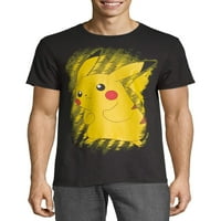 Pokemon Brushstroke Pikachu Облека, маица за кратки ракави за машка графичка екипа, големини S-3XL