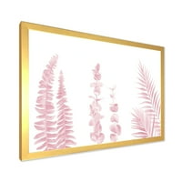DesignArt 'Палми гранки и руменило Pinkeucalyptus' Shabby Chic Framed Art Print