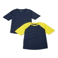 Чудо нација момчиња Раглан кратки ракави маички големини 4- & хаски