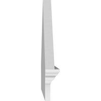 Ekena Millwork 54 W 20-3 8 H 2-3 4 P врв на капачето мазно архитектонско одделение ПВЦ комбинација педимент