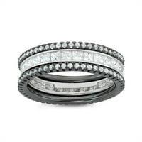Стерлинг сребрен CZ Ring Ring Set