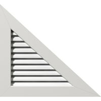 30 W 1 2 H десен триаголник Gable vint - десен страничен терен: Функционален, PVC Gable Vent W 1 4 рамка за рамна трим