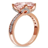 Карат Т.Г.В. Морганит и дијамант-акцент 10kt розово злато коктел прстен