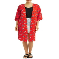 Womenенска ткаена кимоно јакна