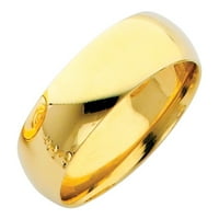 Накит 14к Жолто Злато Машки Цврст Обичен Традиционален Класичен Комфор Одговара На Венчален Прстен Големина На Бендот 10