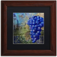 Трговска марка ликовна уметност vino blu one платно уметност по боја пекарница црна мат, дрвена рамка
